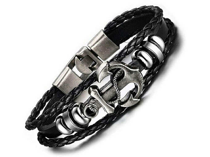 Shining Diva Fashion Leather Multi Strand Bracelet