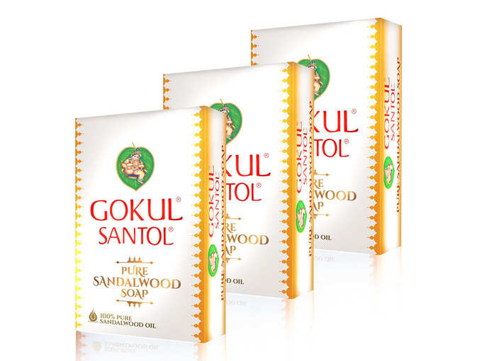 Gokul Santol Pure Sandalwood Soap 75G (Pack Of 3)