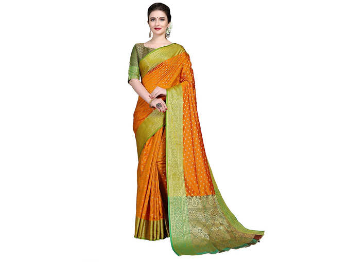 Soru Fashion Womens Banarasi Silk Kanjivaram Art Silk