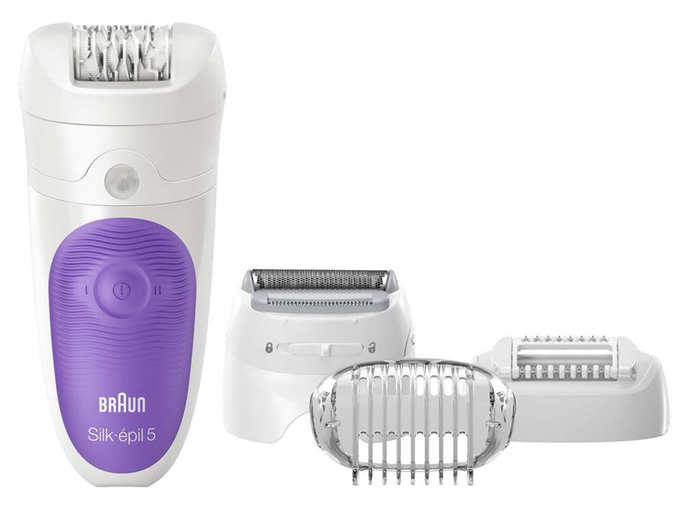 Braun Silk-Epil 5 5-541 – Wet & Dry Cordless Epilator with 4 Extras