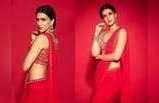 तस्वीरें: रेड साड़ी में बेहद गॉरजस नजर आयीं Kriti Sanon