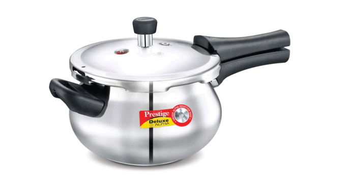 Prestige-Deluxe-Alpha-Outer-Lid-Stainless-Steel-Pressure-Cooker,-3.3-Litres,-Silver