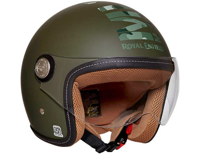 Royal Enfield RRGHEI000062 HES16014 Open Face Helmet (Battle Green, XL)