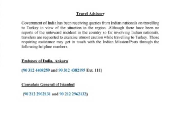 turkey travel advisory