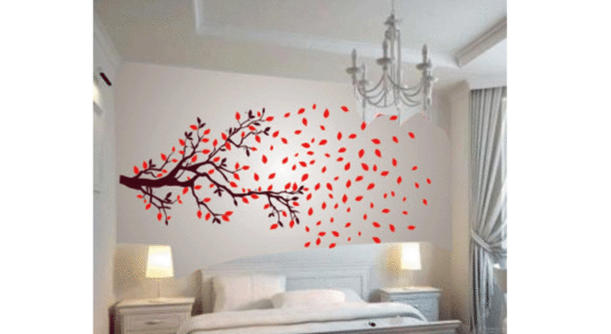 Decals-Design-&#39;Lovely-Autumn-Tree&#39;-Wall-Sticker