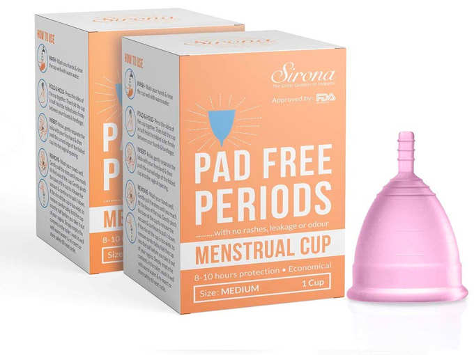 Sirona Reusable Menstrual Cup for Women Pad