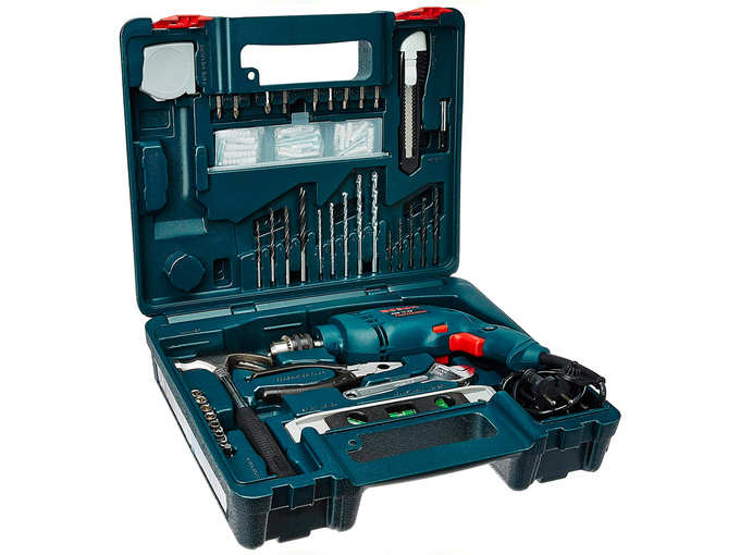 Bosch GSB 500W 10 RE Professional Tool Kit, MS and Plastic (Blue, Pack of 100)