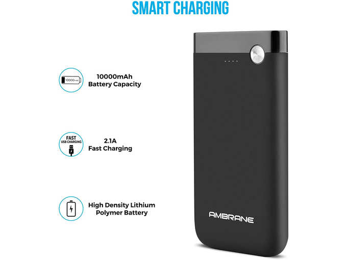 Ambrane 10000 mAH Lithium Polymer Power Bank