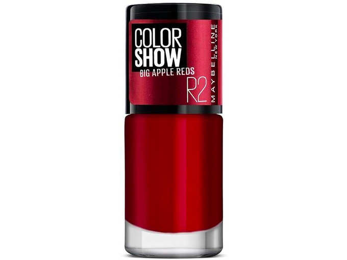 Maybelline New York Color Show Big Apple Nail Paint, Big Apple Red, 6ml