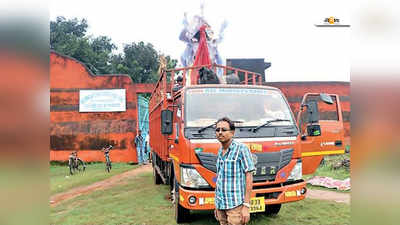 মেদিনীপুরের জেলবন্দির তৈরি প্রতিমা এল কলকাতার ক্লাবে