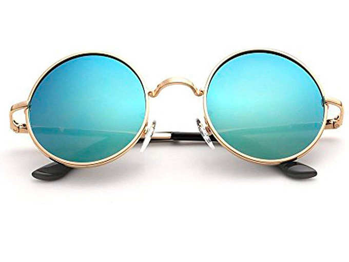 Hippon Ocean Blue Round Sunglasses For Men And Women