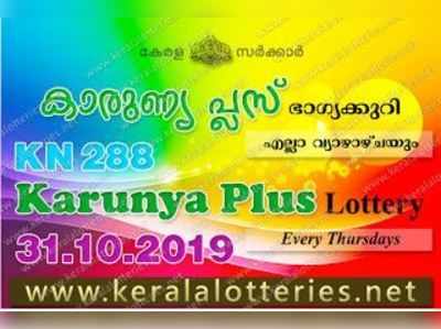 KN 288 Lottery: കാരുണ്യ പ്ലസ് ലോട്ടറി നറുക്കെടുപ്പ് ഇന്ന് മൂന്ന് മണിയ്ക്ക്