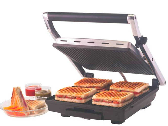 Borosil Super Jumbo BGRILLSS23 2000-Watt Grill Sandwich Maker (Black)