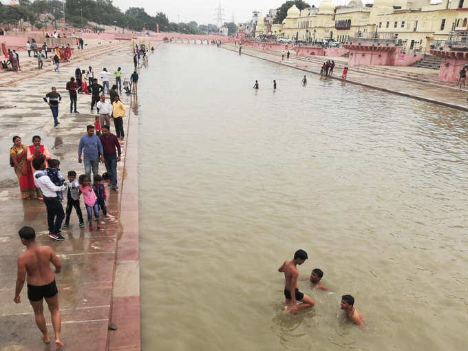 अयोध्‍या में राम की पैड़ी का दृश्‍य