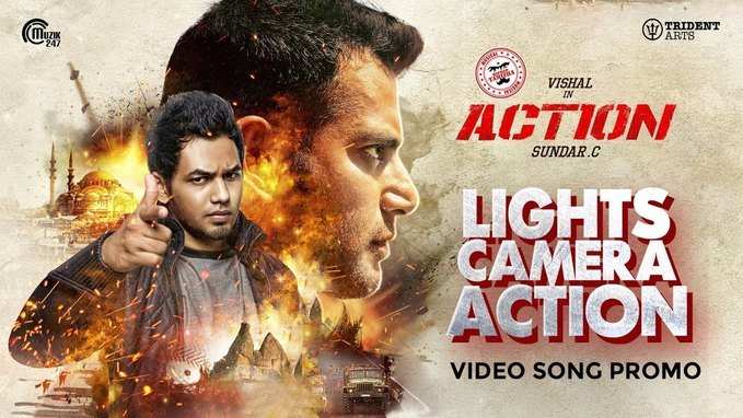 Action லைட்ஸ் கேமரா ஆக்ஷன் புரோமோ வீடியோ பாடல் வெளியீடு!