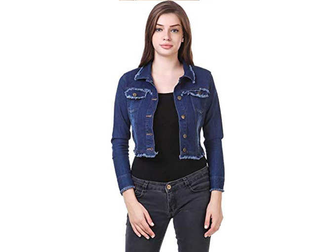 Kanzul Full Sleeve Solid Women Denim Jacket