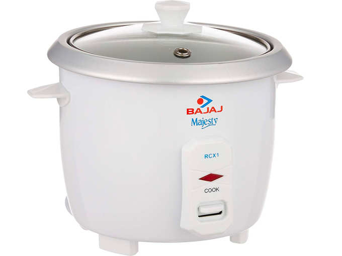 Bajaj Majesty RCX 1 Mini 0.4-Litre Multifunction Rice Cooker (White)