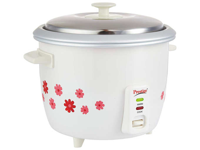 Prestige PRWO 1.8-2 700-Watts Delight Electric Rice Cooker with 2 Aluminium Cooking Pans