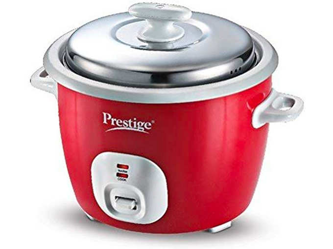 Prestige Delight Electric Rice Cooker Cute 1.8-2 (700 watts) with 2 Aluminium Cooking Pans