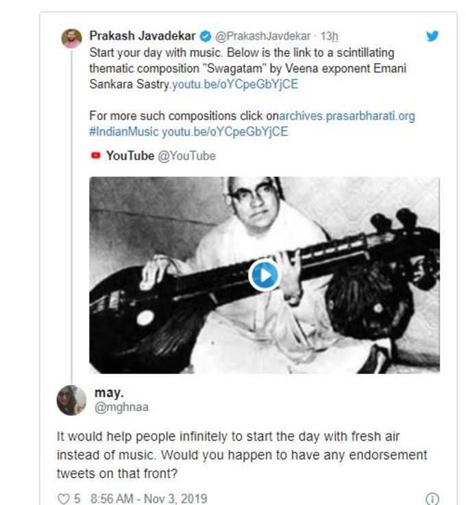 prakash javadekar tweet