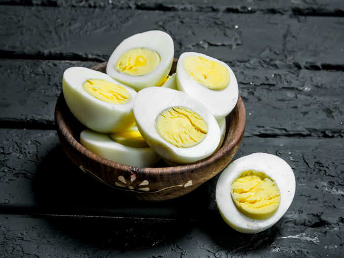 Boiled egg pieace