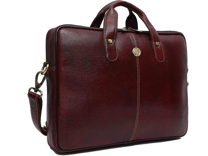 Hammonds Flycatcher Genuine Brown Leather 13 inch Office Messenger Bag with 360 Days Warranty