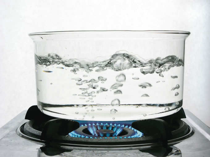 Boiling water