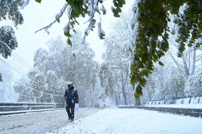 snowfall in kashmir