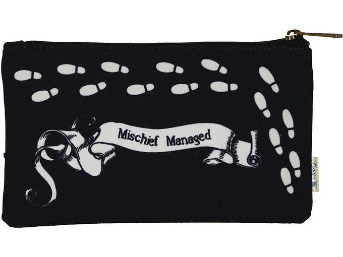 Black and White Canvas Pouch