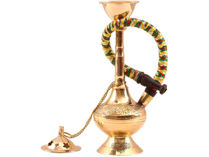 Brass Chrome Finish Designer Hookah