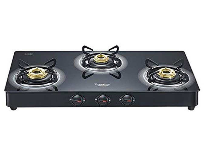 Glass 3 Burner Gas Stove