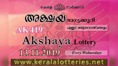 AK 419 Lottery: അക്ഷയ ലോട്ടറി നറുക്കെടുപ്പ് ഇന്ന് മൂന്ന് മണിയ്‍ക്ക്