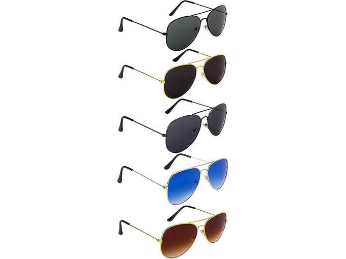 5 Aviator Unisex Sunglasses