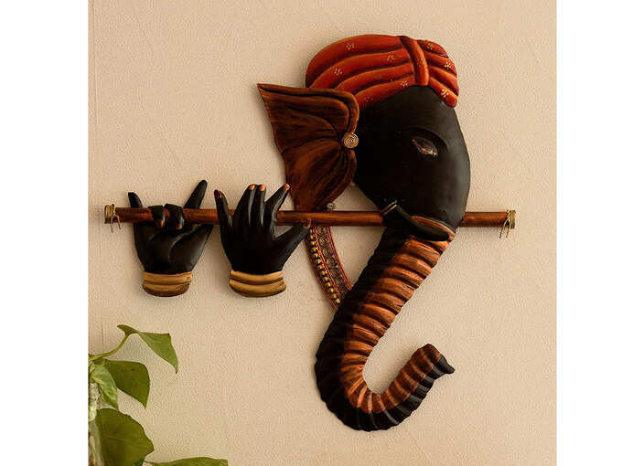 Ganesh Wrought iron Wall Hanging