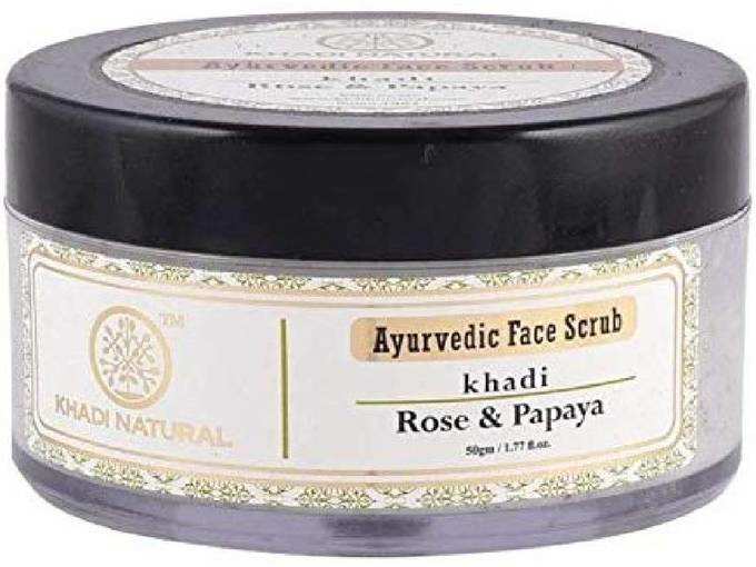 Khadi Natural Rose and Papaya Face Scrub