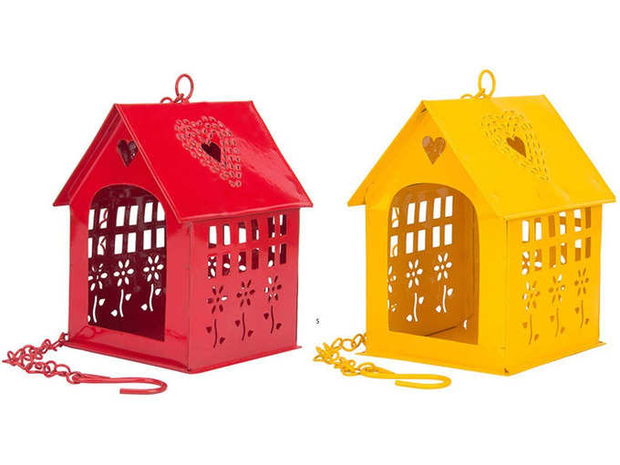 GS Collection Metal Hanging Birdhouse