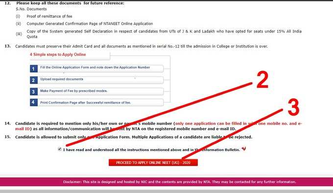Apply Online NEET 2020