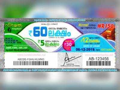 NR 150 Lottery: നിര്‍മല്‍ ലോട്ടറി നറുക്കെടുപ്പ് ഇന്ന് മൂന്ന് മണിയ്ക്ക്