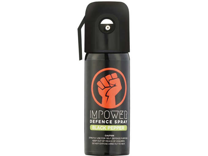 Impower Self Defence Black Pepper Spray for Woman Safety