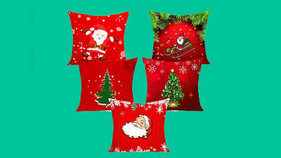 Amazon Christmas Sale: 80% तक की छूट पर  खरीदें Santa Cushion Covers