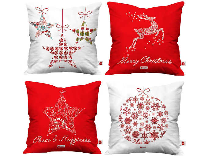 Merry Christmas Cushion Cover -Set of 4