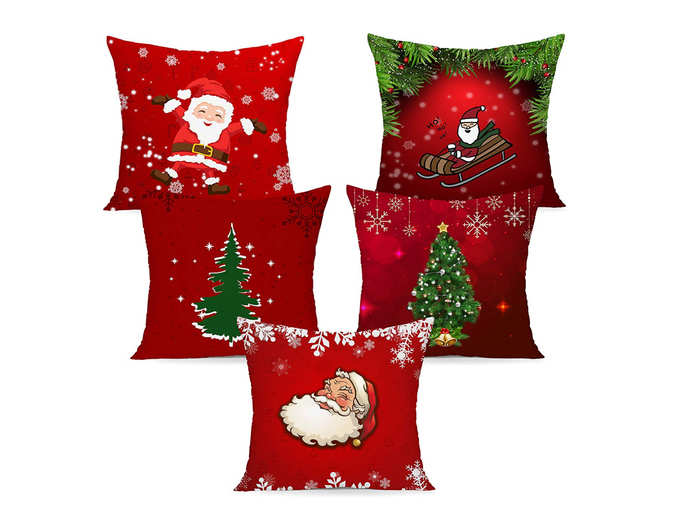 Christmas Cushion Covers for House Set of 5