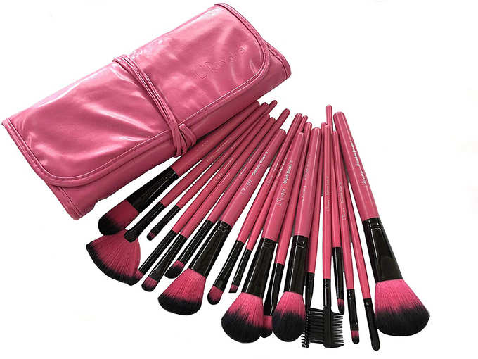L’Rivara 18 Piece Makeup Brush Set with PU Leather Case LR-109 (Pink)L’Rivara 18 Piece Makeup Brush Set with PU Leather Case LR-109 (Pink)