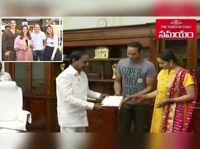 అసద్, ఆనమ్ మీర్జా ప్రేమ పెళ్లి.. కేసీఆర్‌ను కలిసిన అజహర్, సానియా