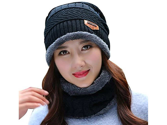 2 Pcs - Cap and Scarf -