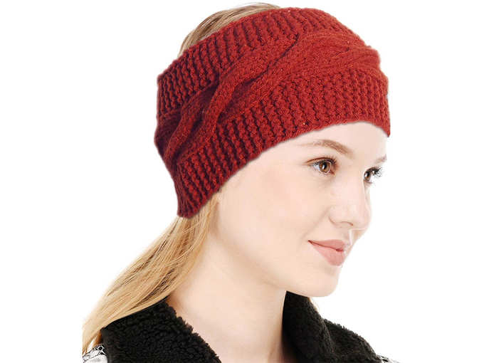 women Winter Woolen Headband Ear-warmer Earmuff