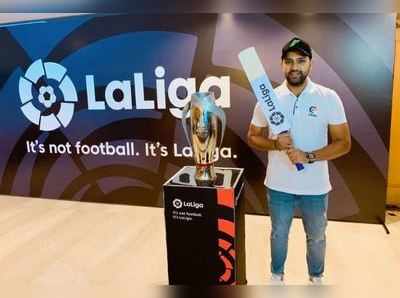 Rohit Sharma: ഫുട്ബോളിലും ബാറ്റേന്തി ഹിറ്റ്മാന്‍!! രോഹിത് ശര്‍മ ഇനി ലാലിഗയുടെ അംബാസഡര്‍