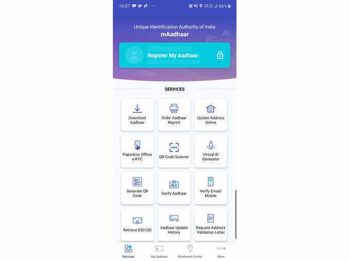 mAadhaar app