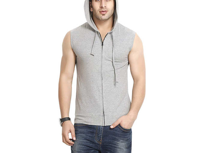 Men&#39;s Hooded Cotton Zipper Jacket