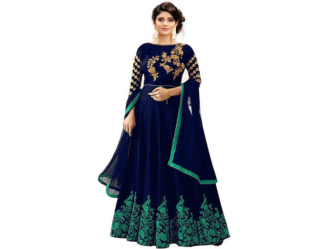 Georgette Semi-stitched Anarkali Gown